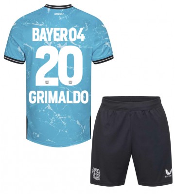 Bayer Leverkusen Alejandro Grimaldo #20 Replika Babytøj Tredje sæt Børn 2023-24 Kortærmet (+ Korte bukser)